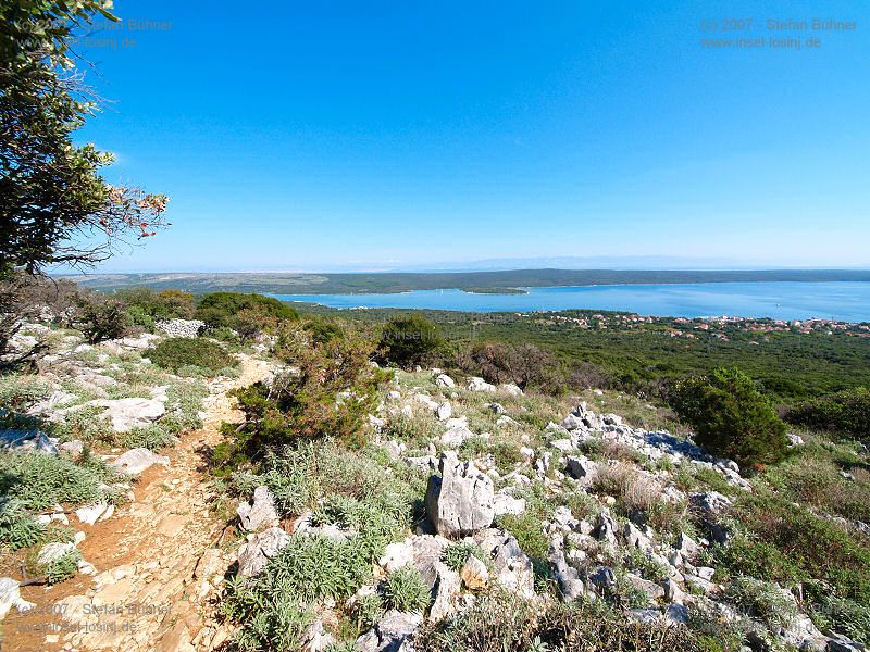 der Gebirgszug des Osorscica bei Nerezine / Osor auf der Insel Losinj