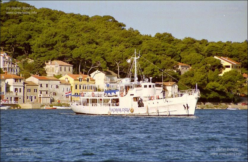 die Fähre nach Susak im Hafen von Mali Losinj