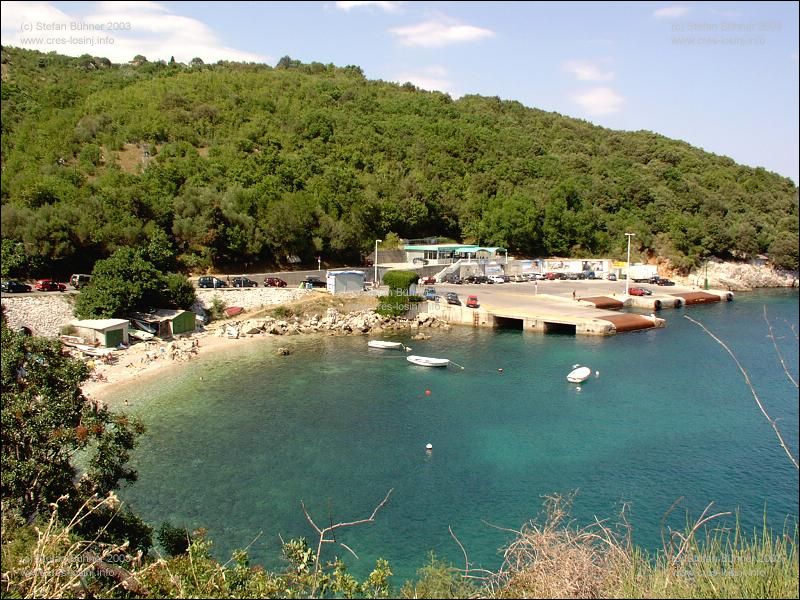 Fhranlegestelle der Fhrlinie Porozina - Brestova zu den  Inseln Cres und  Losinj